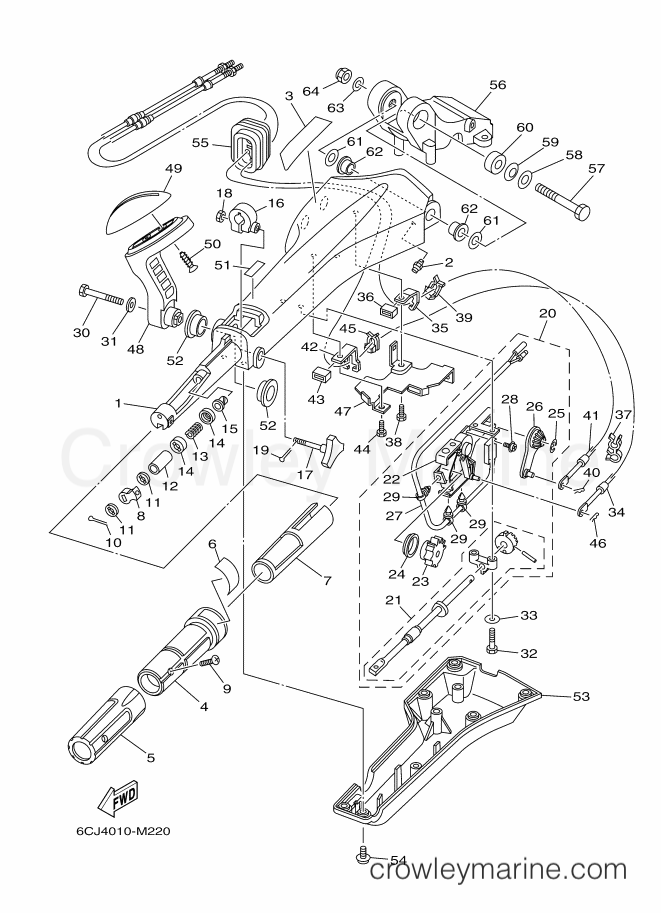 Yamaha Motors FT60GET (6C6C) [080] - STEERING 1