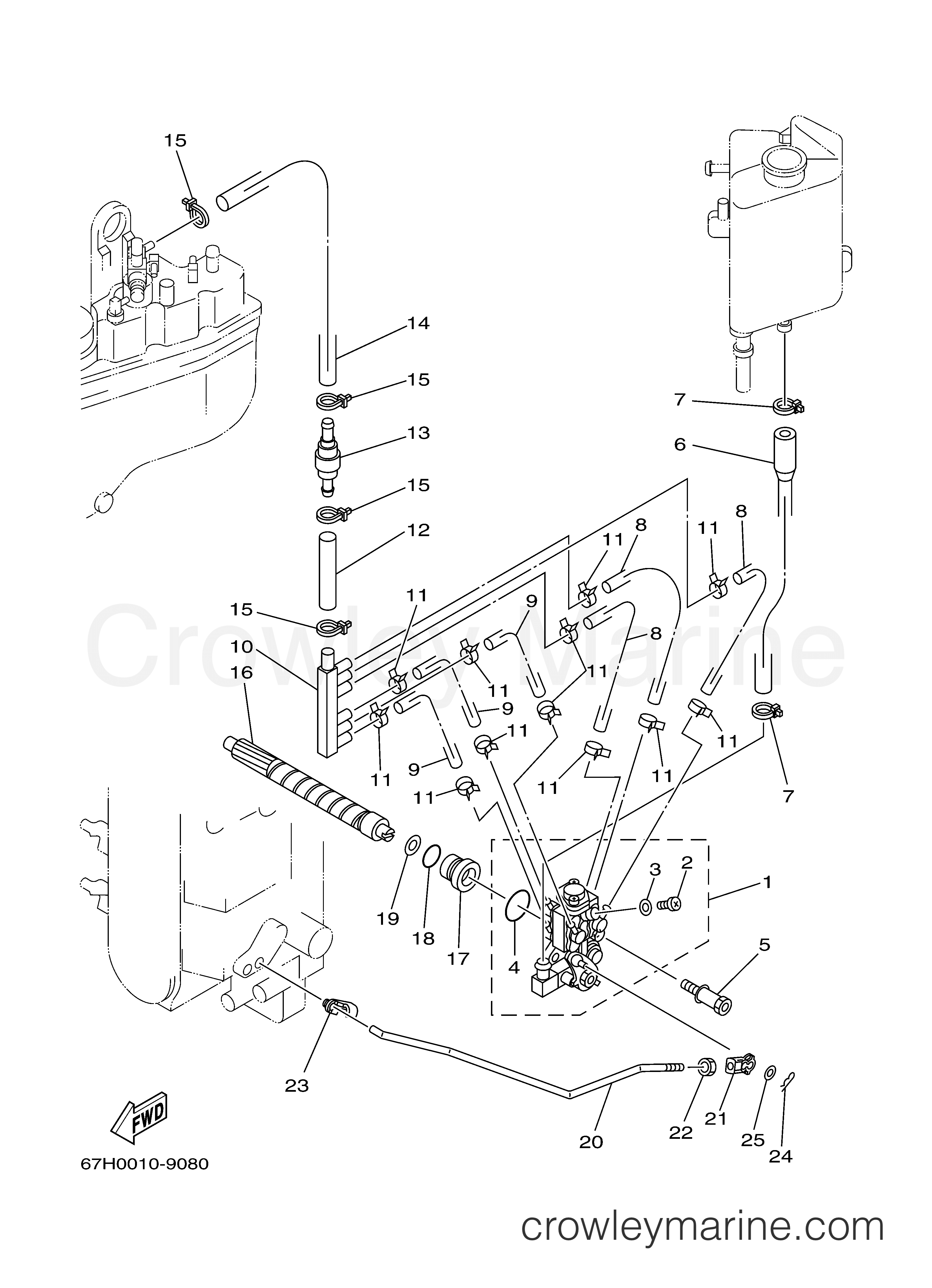OIL PUMP 2003 Yamaha Outboard 200hp SX200TXRB Crowley Marine