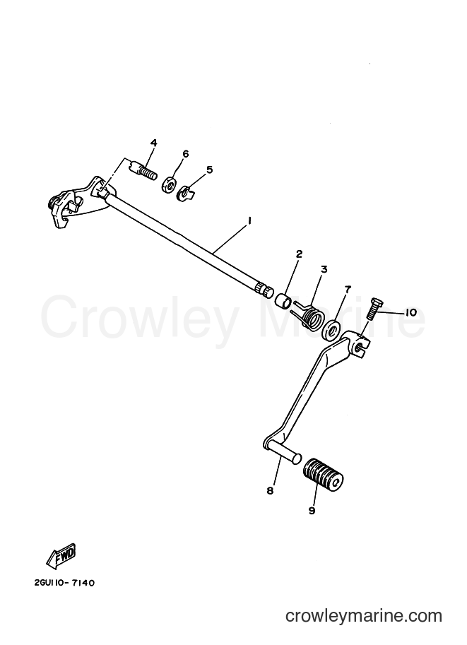 1988 ATV YFZ350U - YFZ350U (2GU0) [030] - SHIFT SHAFT