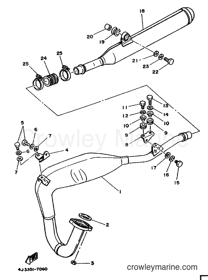Yamaha Motors DT125-MX (4J3) [999] - EXHAUST