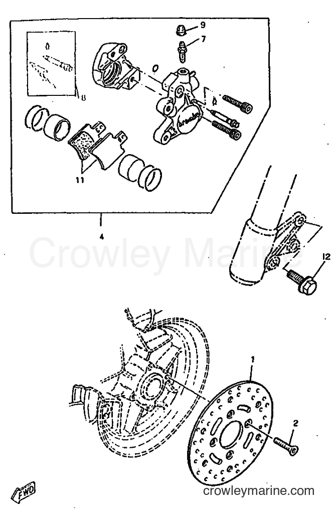 1998 Scooter CW50RS - CW50RS (4TDK) [010] - FRONT BRAKE
