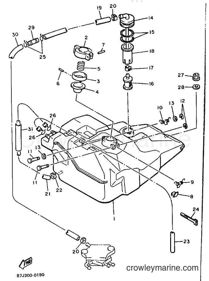 1991 Snowmobile PZ480E - PZ480E (87J2) [010] - FUEL TANK