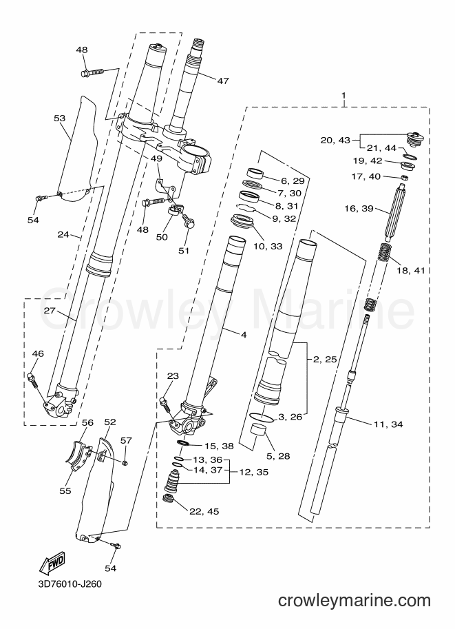 2017 Dirt Bike WR250X - WR250X (3D7J) [010] - FRONT FORK