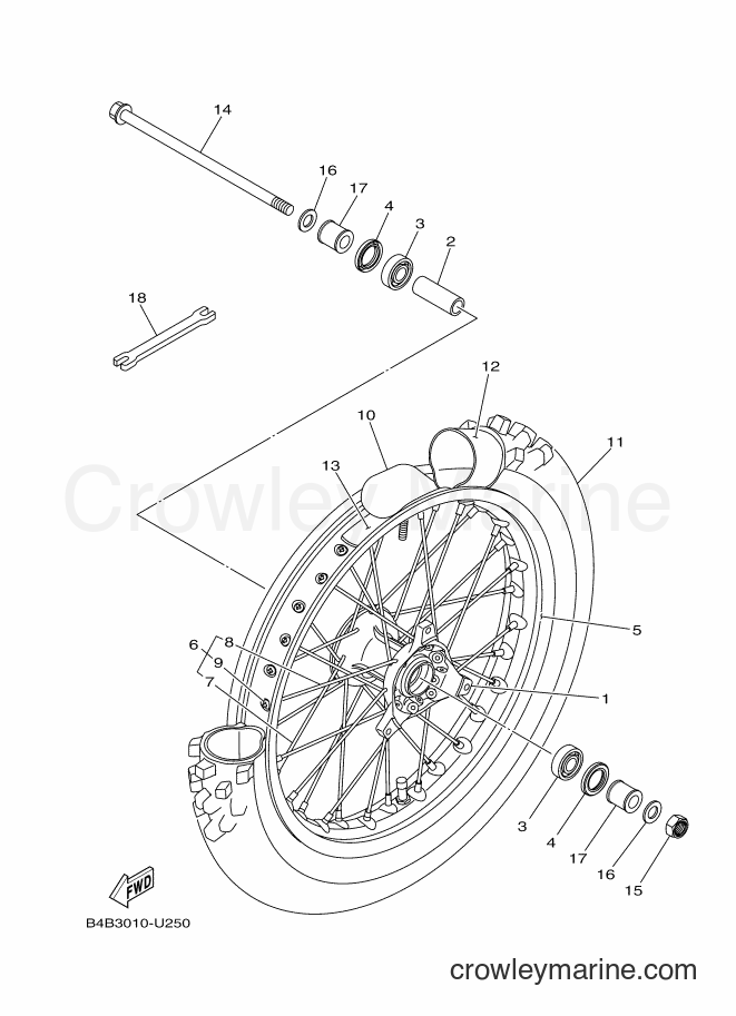 2019 Dirt Bike YZ85 - YZ85 (B4B3) [010] - FRONT WHEEL