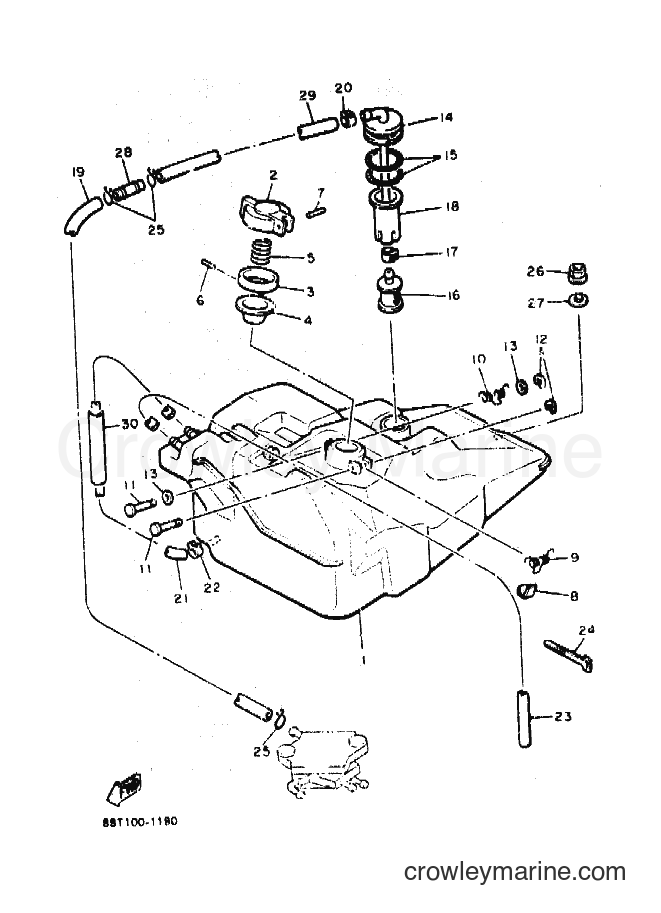 1991 Snowmobile VT480 - VT480 (88T1) [020] - FUEL TANK