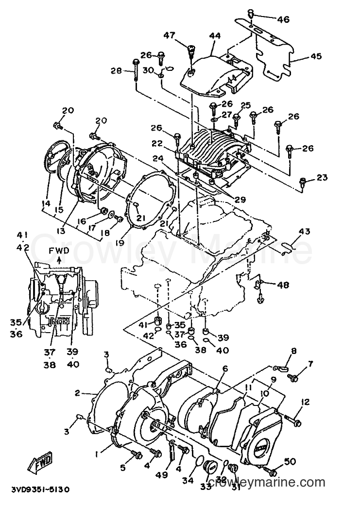 Yamaha Motors TDM850 (3VD9) [99B] - CRANKCASE COVER 1