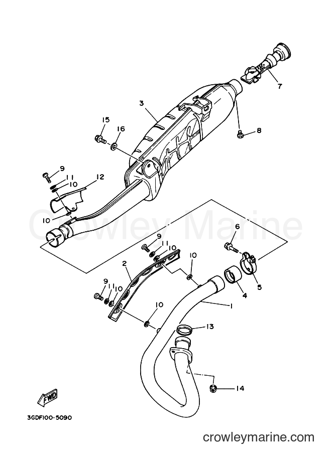 2002 ATV YFM350X - YFM350X (5NF4) [020] - EXHAUST