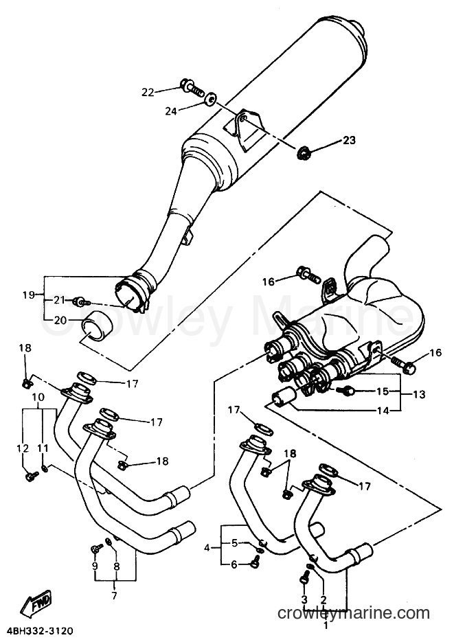 1994 Street Bike GTS1000A - GTS1000A (4FE3) [99A] - EXHAUST