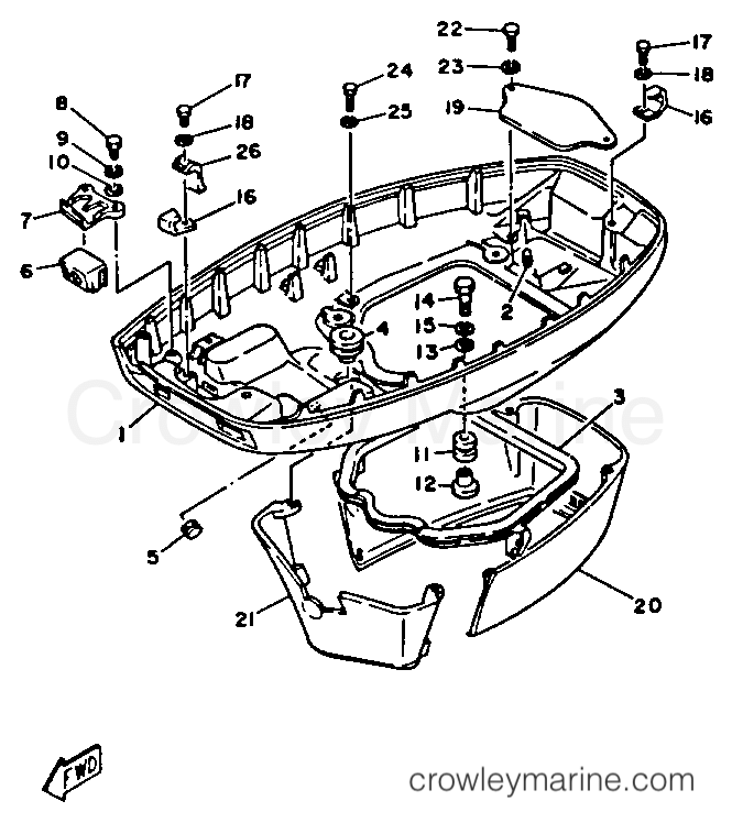 Yamaha Motors C55ELRR - BOTTOM COWLING