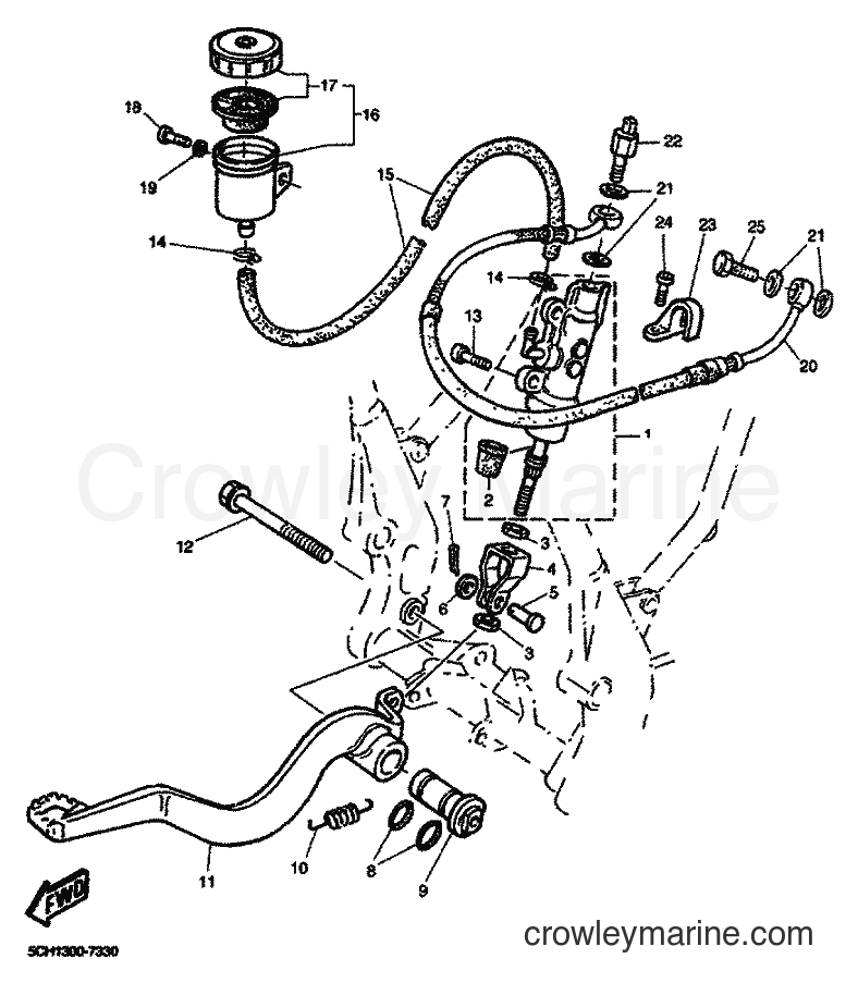 2001 Dirt Bike TT600R - TT600R (5CH4) [010] - REAR MASTER CYLINDER
