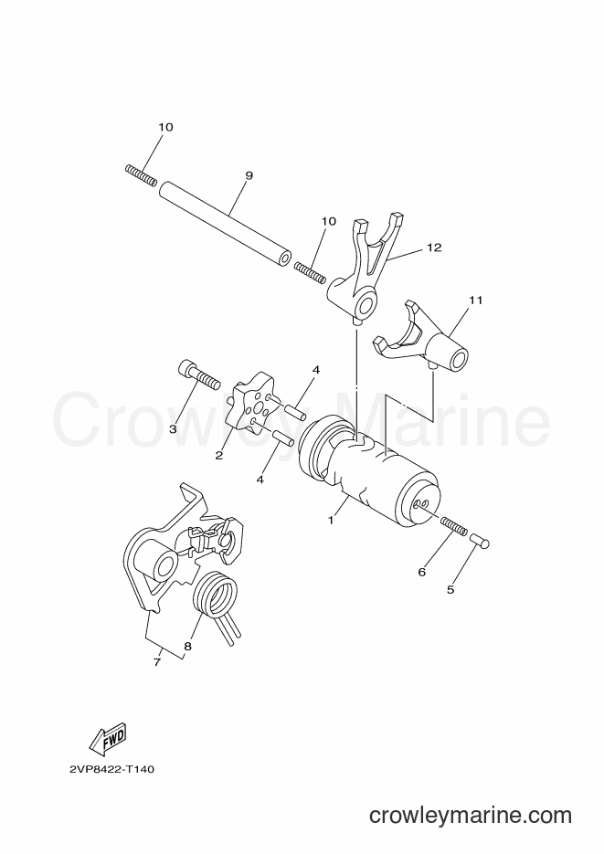 Yamaha Motors T115FS-5 (2VP9) [010] - SHIFT CAM & FORK
