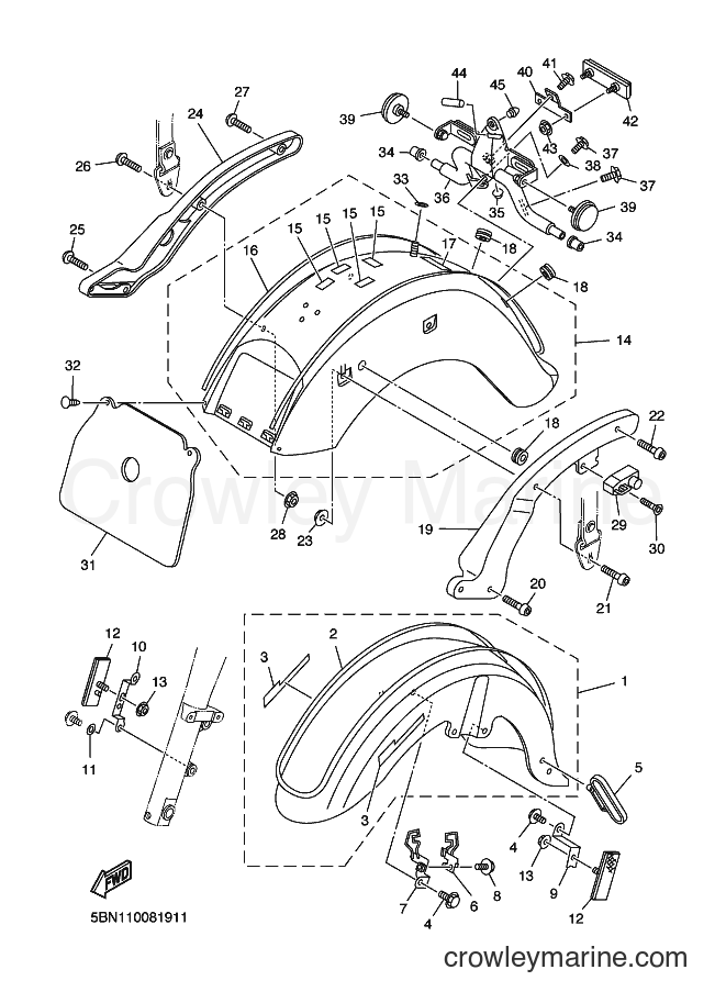 Yamaha Motors XVS650A (5BN3) [010] - FENDER