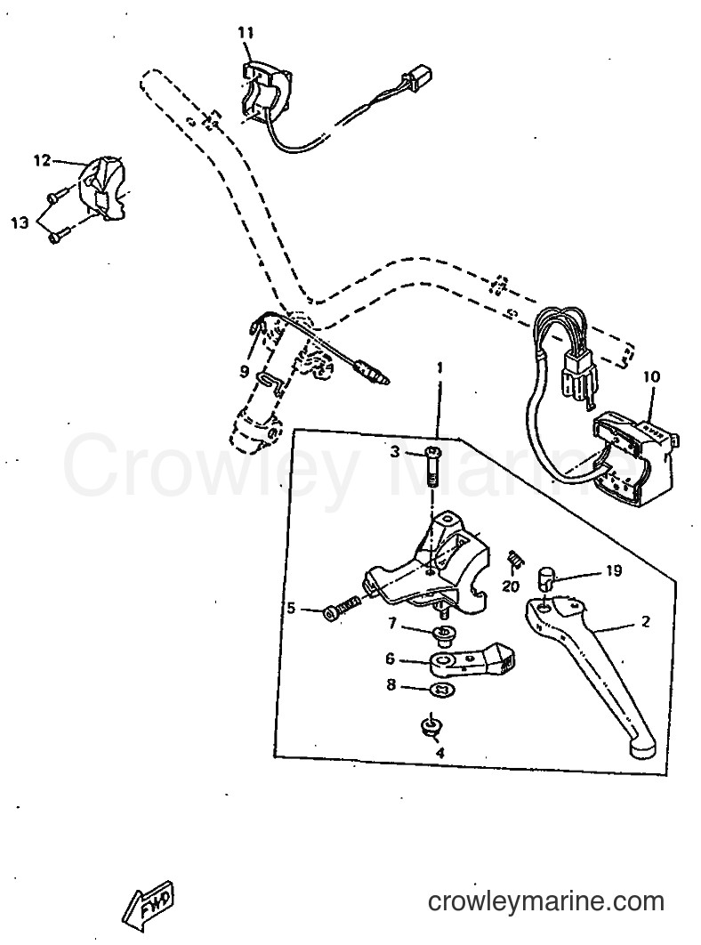 1998 Scooter CW50RSP - CW50RSP (4URG) [010] - HANDLE SWITCH & LEVER