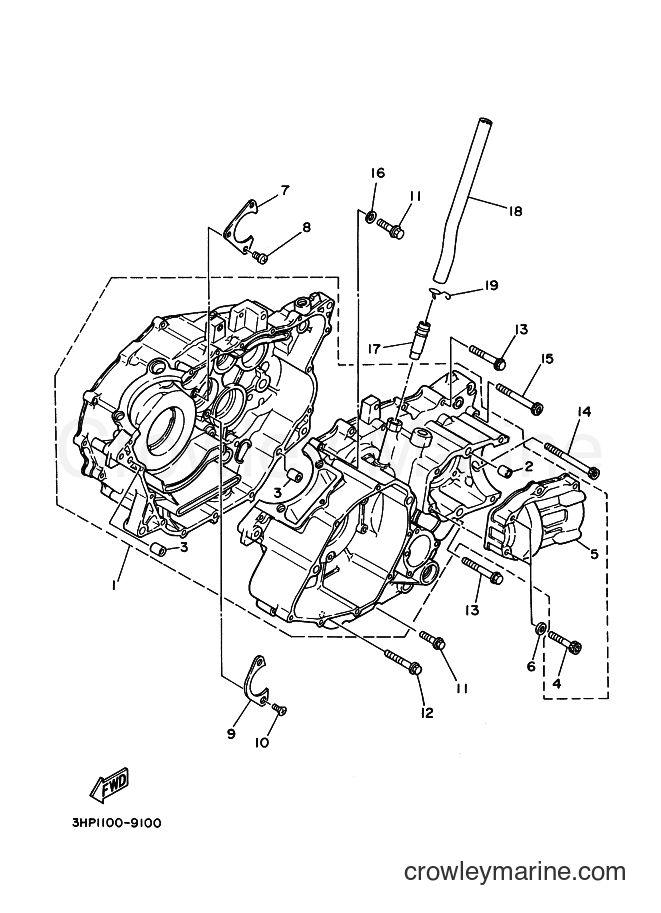 1992 ATV YFM350FW - YFM350FW (3HNB) [999] - CRANKCASE