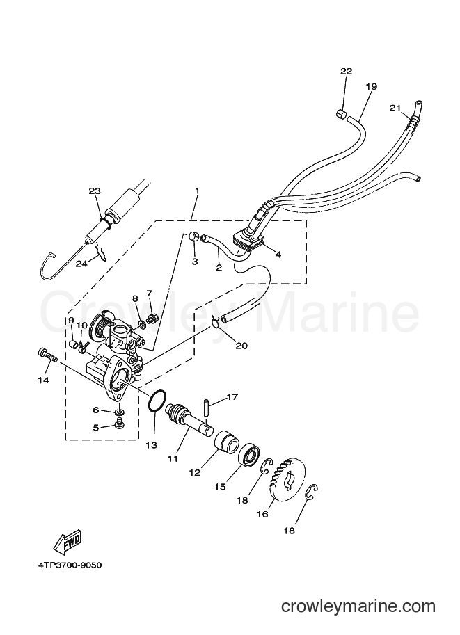 Yamaha Motors DT230 (4TP3) [010] - OIL PUMP