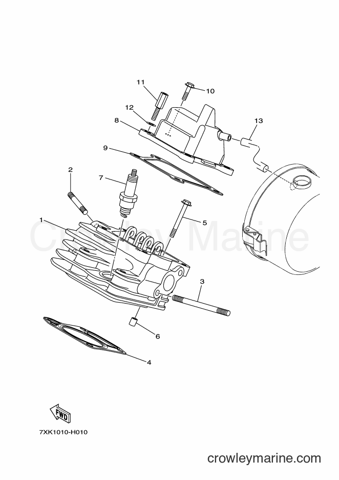 2016 Snowblower YU240 - YU240 (7JC1) [010] - CYLINDER HEAD