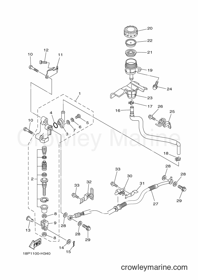 2012 ATV YFZ450R - YFZ450R (18PL) [010] - REAR MASTER CYLINDER