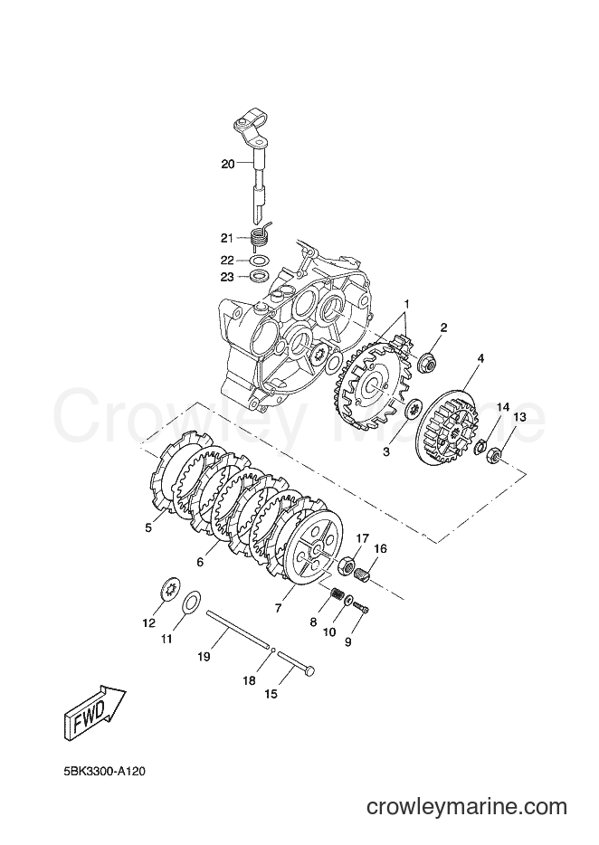 2002 Scooter DT50R - DT50R (5BK3) [020] - CLUTCH