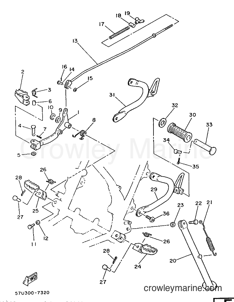 Yamaha Motors DT125LC (57U) [999] - STAND & FOOTREST