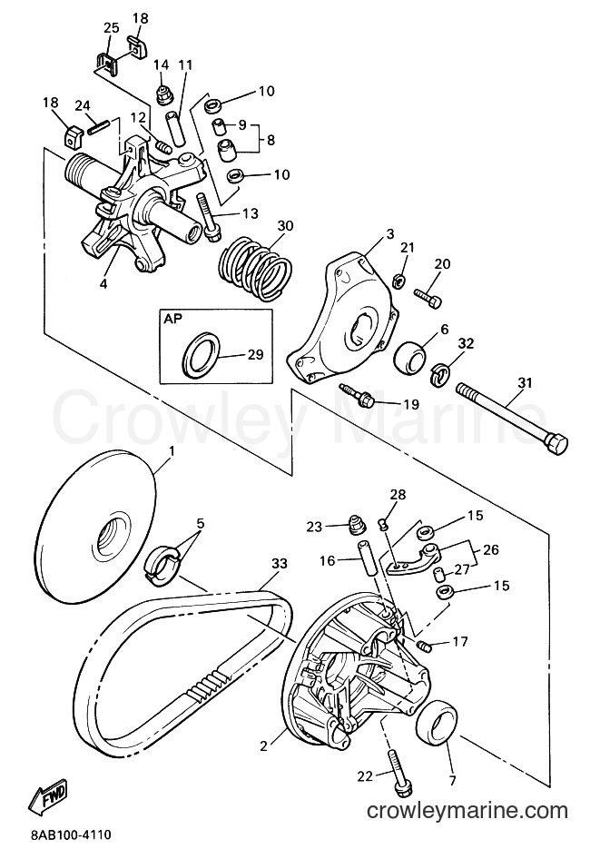 Yamaha Motors VX500DX (8BB1) [020] - PRIMARY SHEAVE