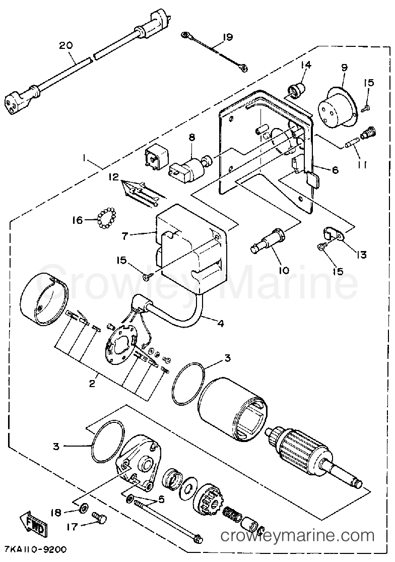 Yamaha Motors YS828WEN - STARTING MOTOR