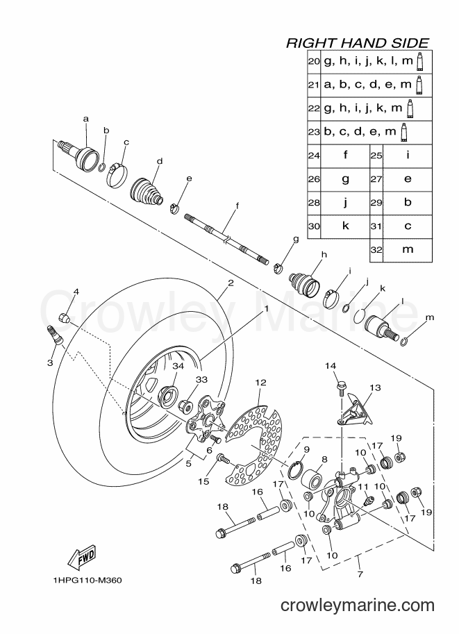 2014 ATV YFM550FWAD - YFM550FWAD (2LB3) [010] - REAR WHEEL 2