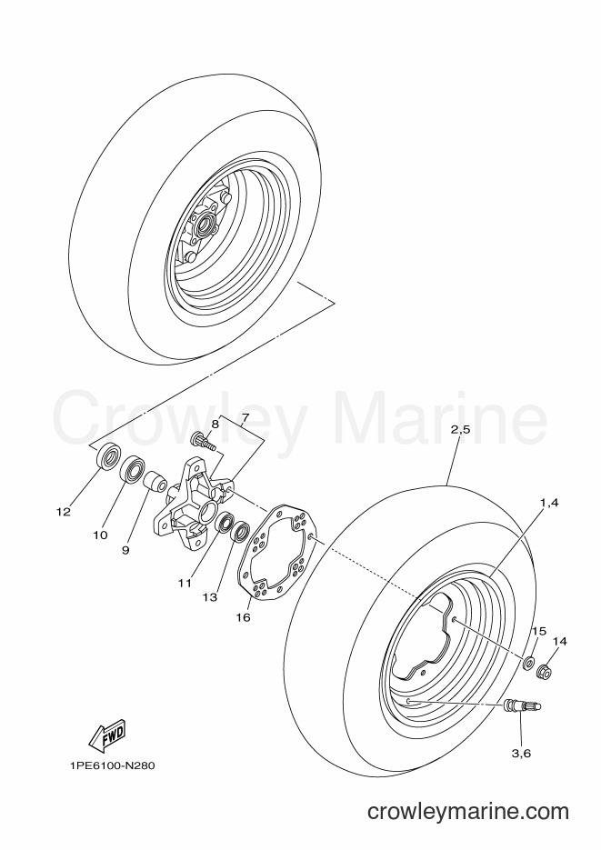 Yamaha Motors YFM700R (2LSA) [010] - FRONT WHEEL