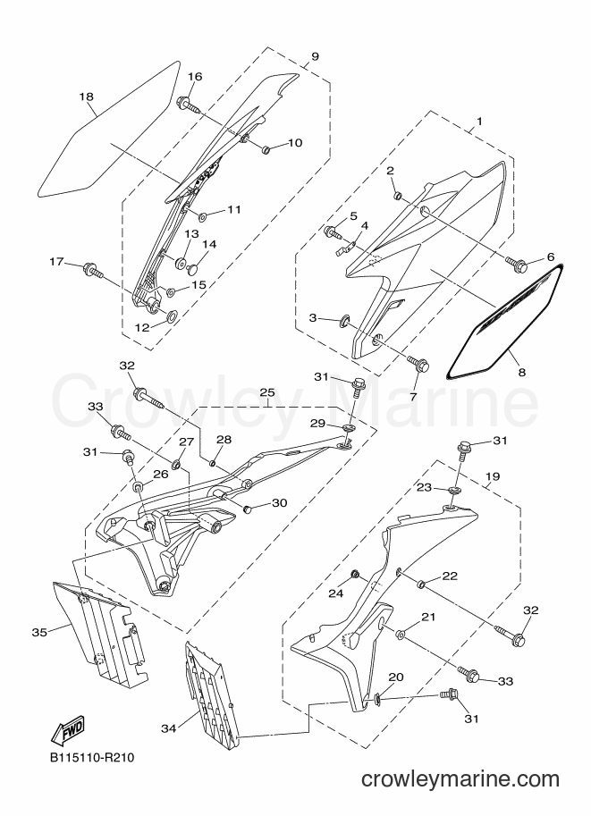 2016 Dirt Bike YZ450F - YZ450F (B116) [010] - SIDE COVER