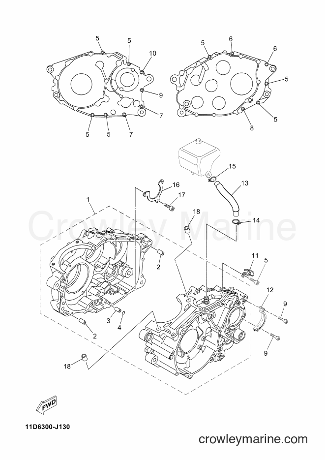 2010 Dirt Bike XT660Z - XT660Z (11D6) [010] - CRANKCASE