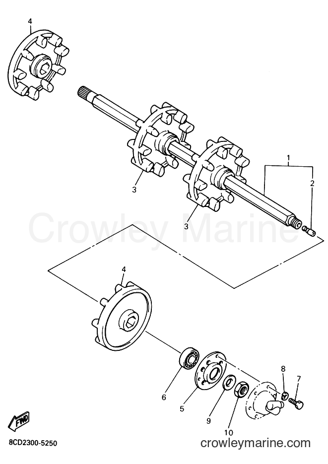 1995 Snowmobile VX600 - VX600 (8CD2) [010] - TRACK DRIVE 1