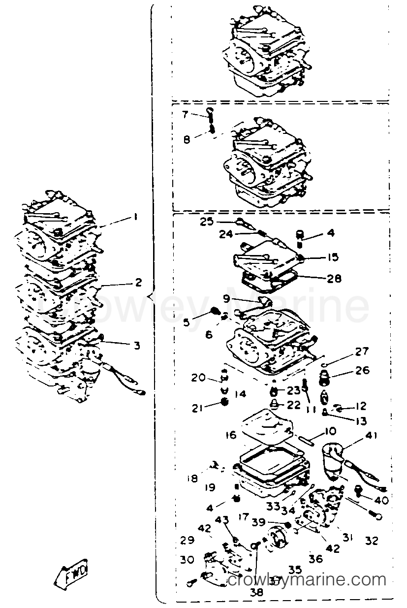 Yamaha Motors 50EJRR - CARBURETOR