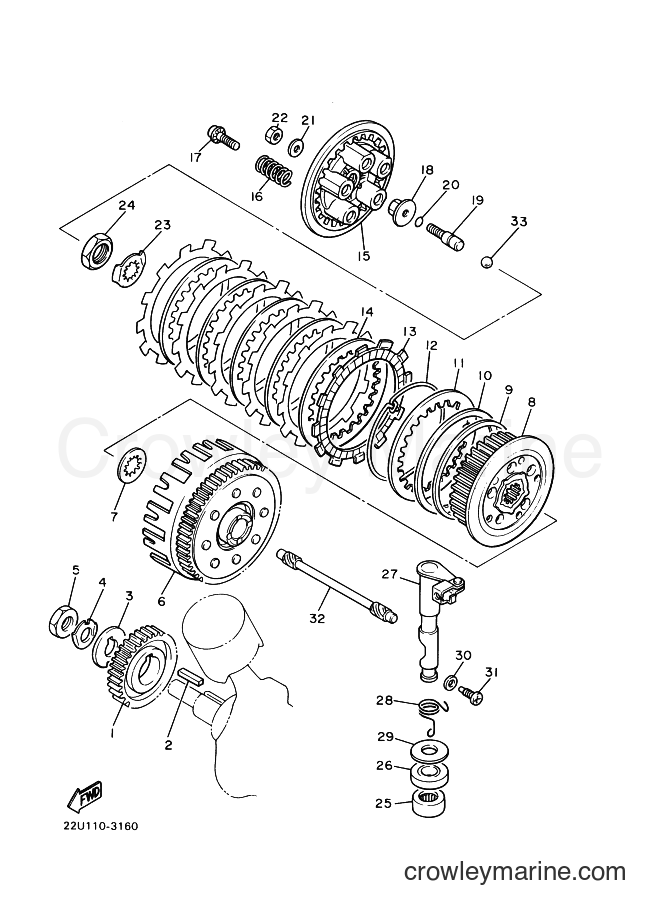 Yamaha Motors XVS400C (35C7) [010] - CLUTCH
