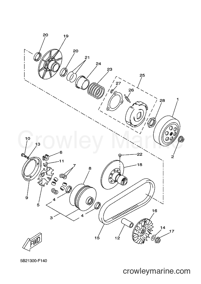 2014 Scooter YP250RA - YP250RA (2DL2) [030] - CLUTCH