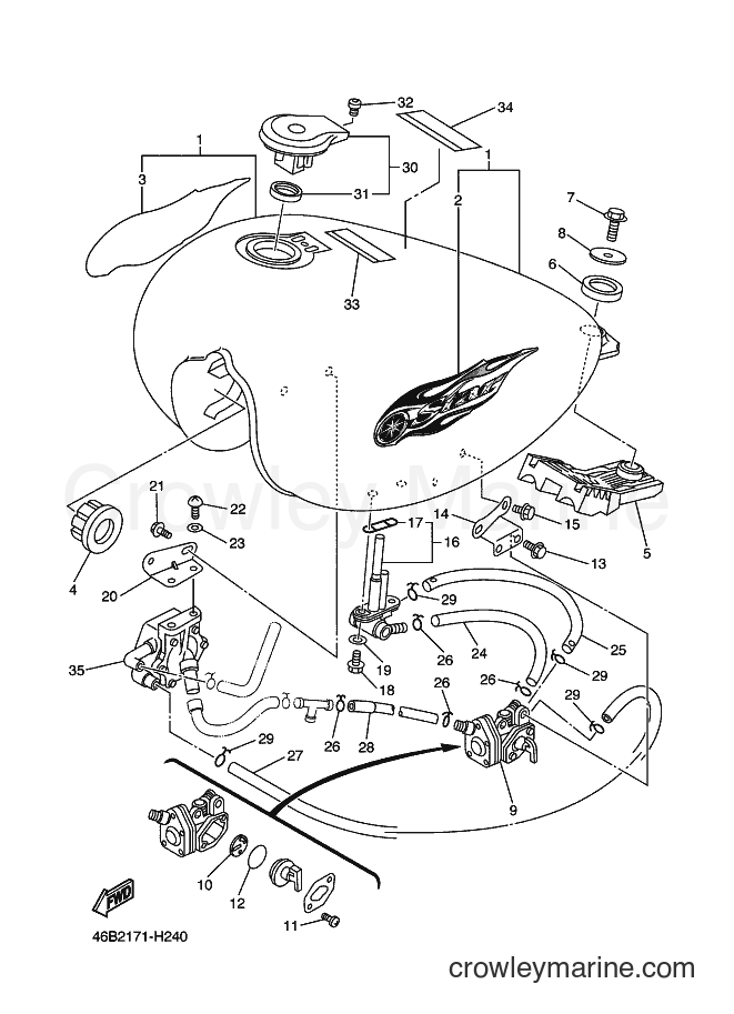 2009 Cruiser XV250 - XV250 (46B2) [010] - FUEL TANK