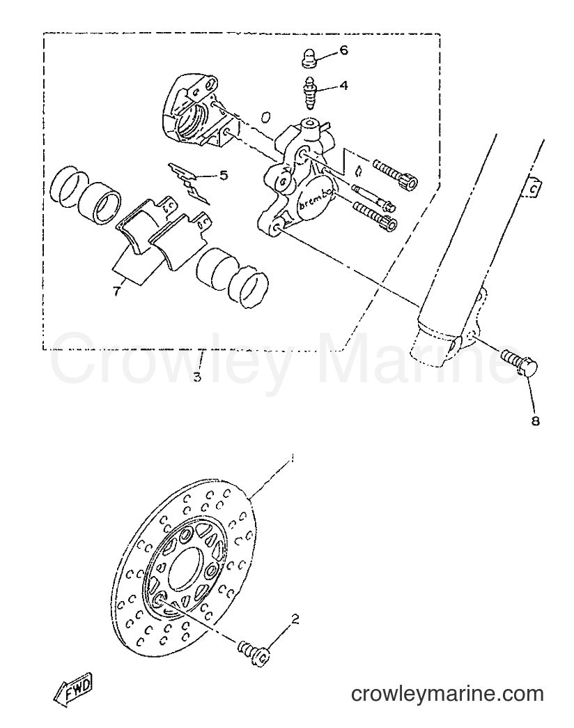1996 Scooter YA50M - YA50M (5AK1) [999] - FRONT BRAKE