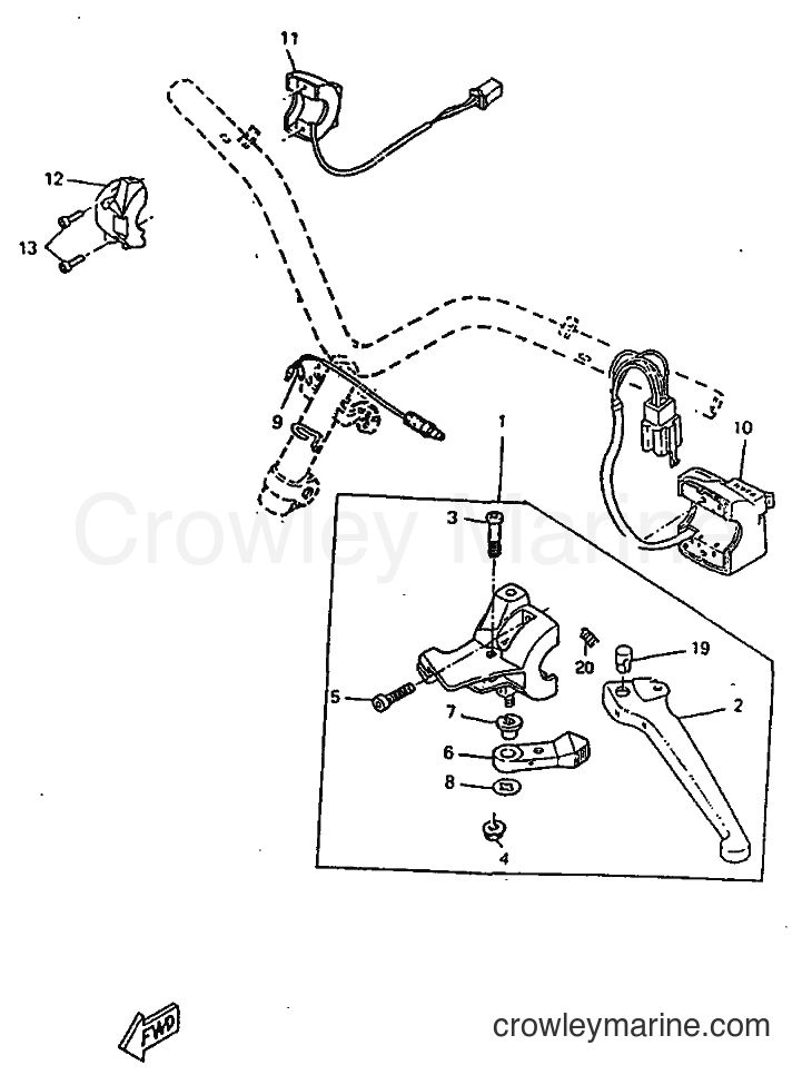 Yamaha Motors CW50RSX (5CD3) [010] - HANDLE SWITCH & LEVER