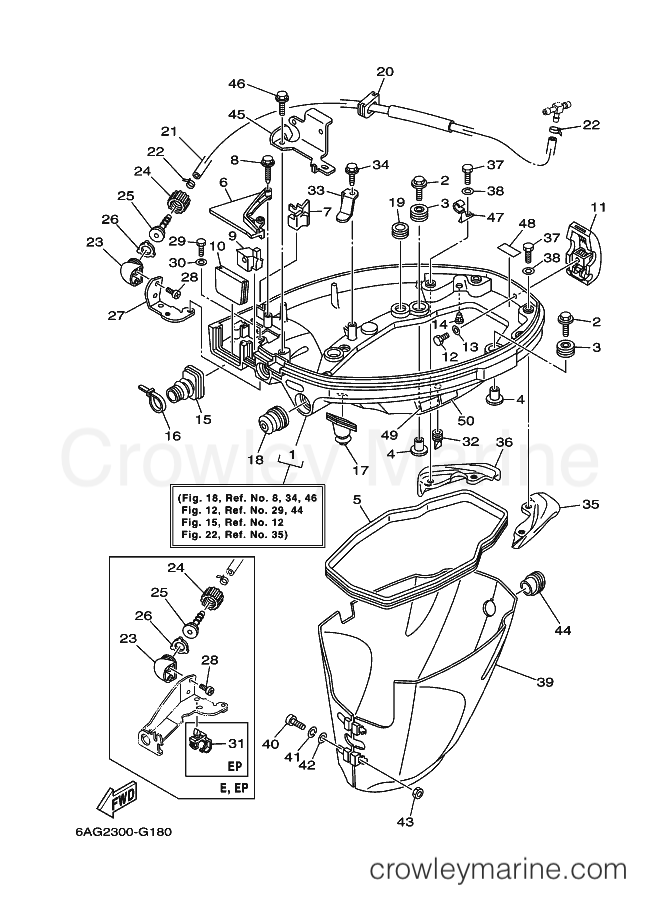 Yamaha Motors F20BEL (6AH3) [340] - BOTTOM COWLING