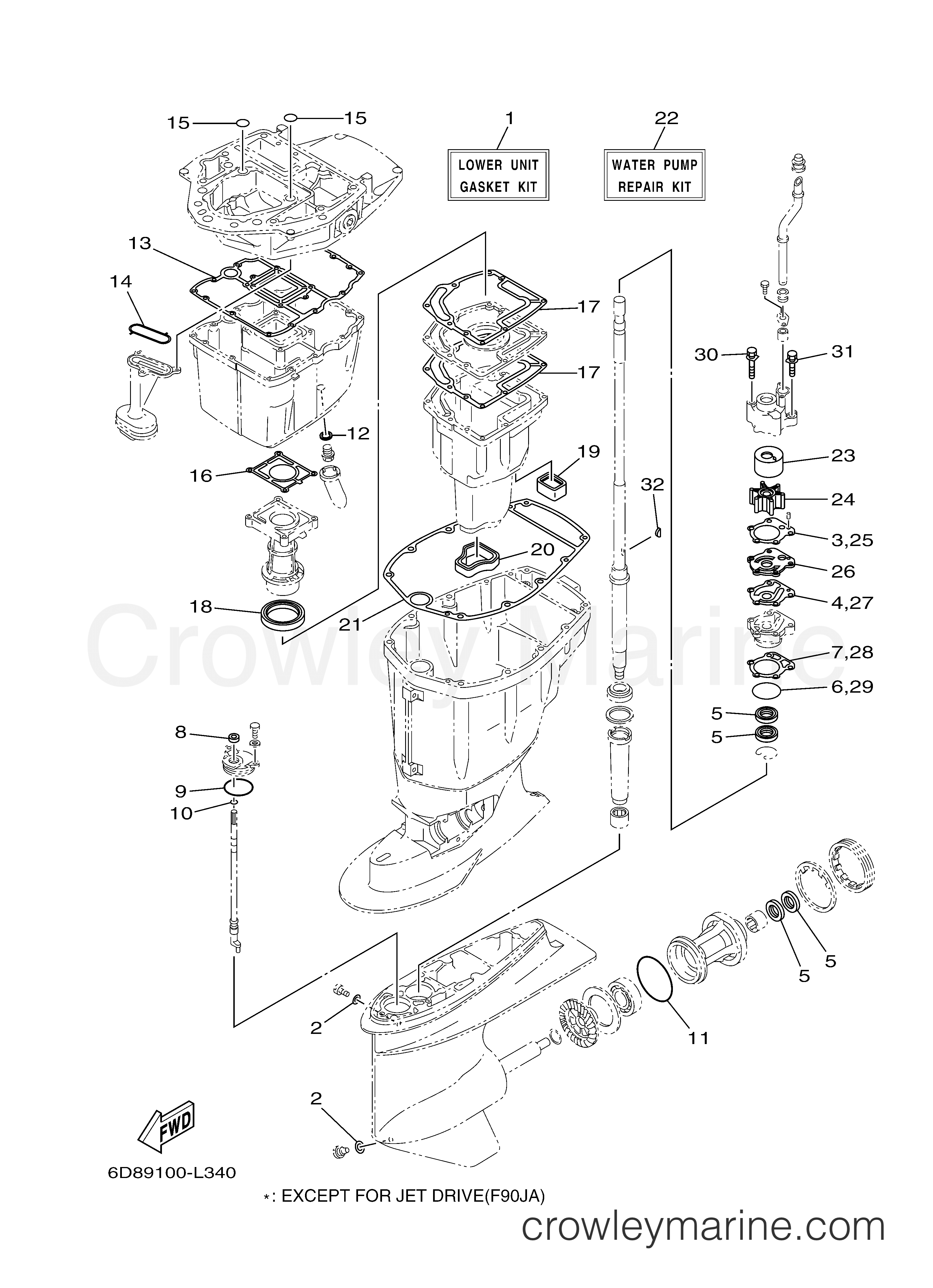 Yamaha Motors F90XA - REPAIR KIT 2