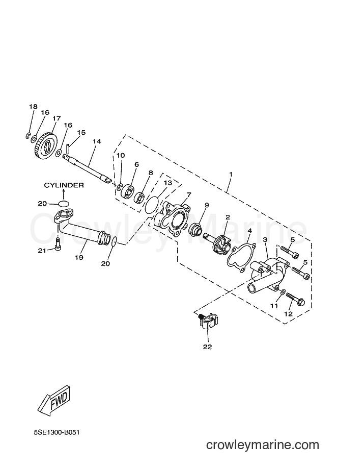 2004 Scooter VP300 - VP300 (1S61) [080] - WATER PUMP