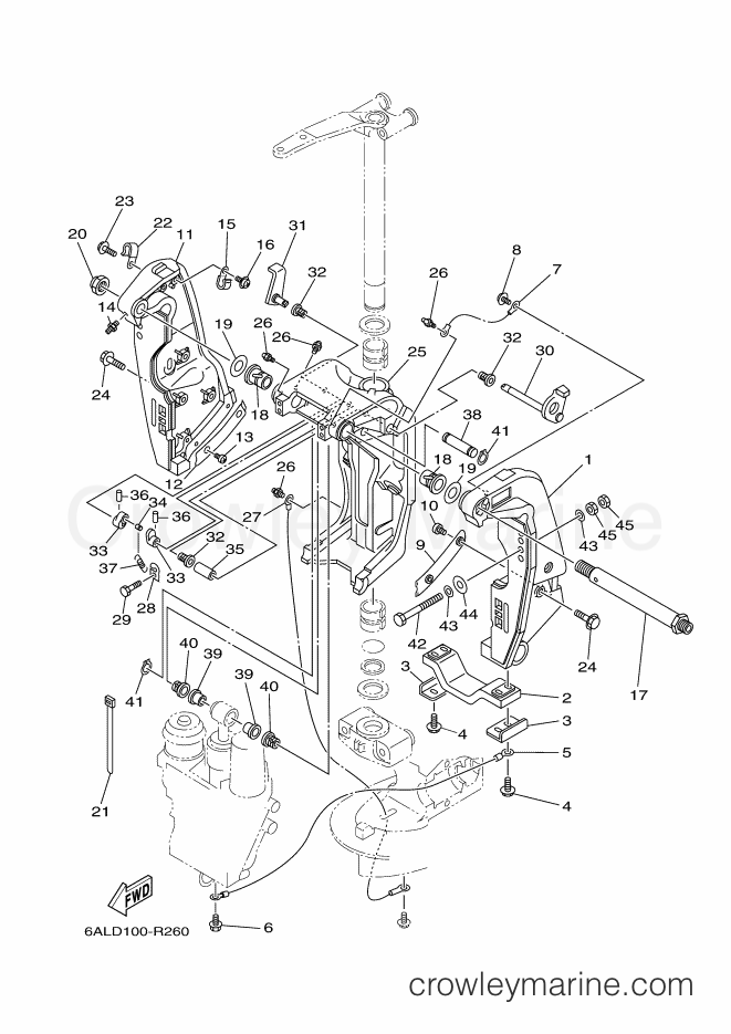 Yamaha Motors LF250A (6P3E) [180] - BRACKET 1