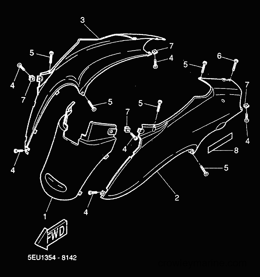 2000 Scooter YH50 - YH50 (5LD5) [020] - SIDE COVER