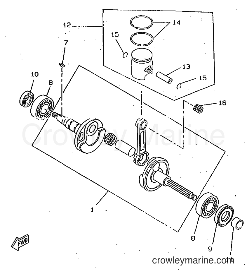 1998 Scooter CW50RSX - CW50RSX (4YD2) [999] - CRANKSHAFT & PISTON