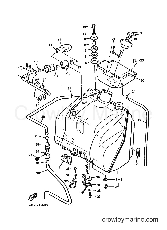1994 Cruiser VMX12 - VMX12 (3JPE) [010] - FUEL TANK