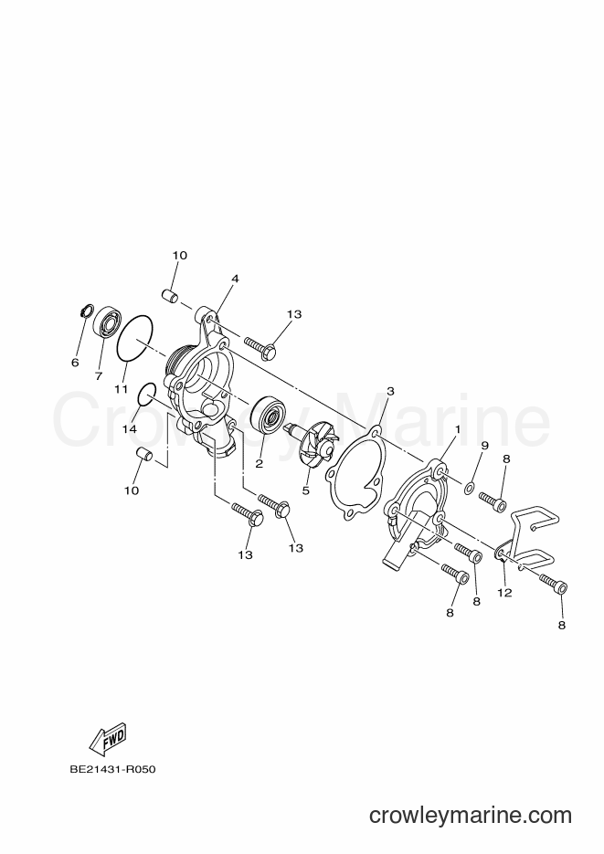 Yamaha Motors MWS150-C (BE21) [010] - WATER PUMP