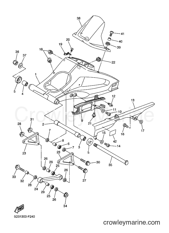 Yamaha Motors FZ1-SA (5D06) [010] - REAR ARM