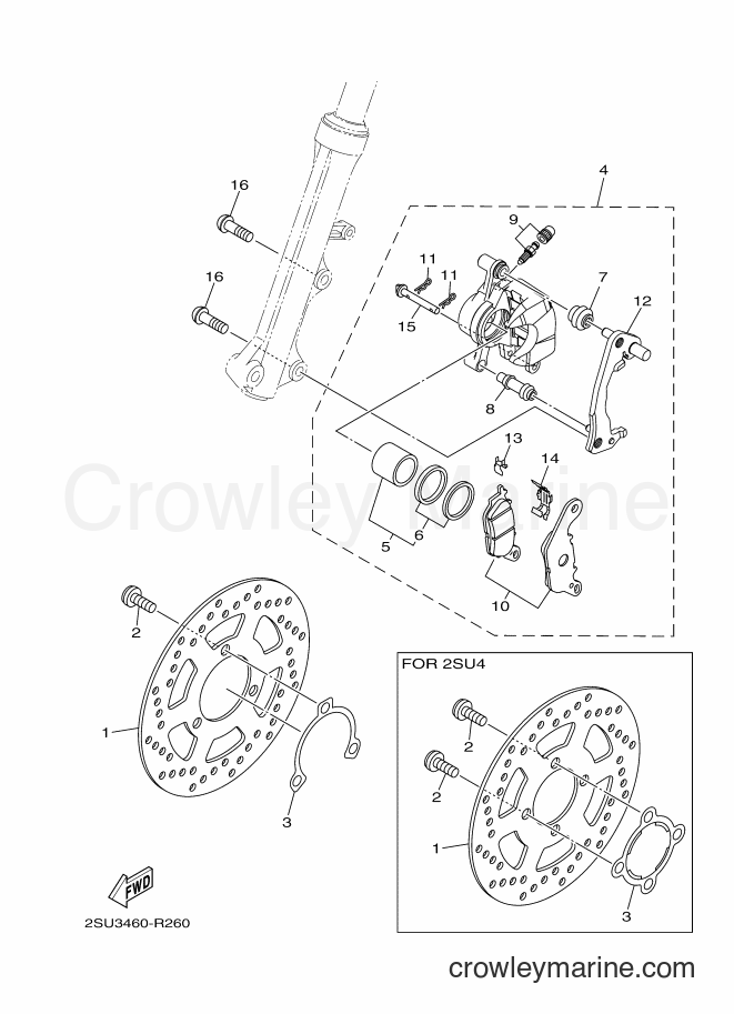 2016 Scooter T115FSEC - T115FSEC (2SU4) [010] - FRONT BRAKE CALIPER