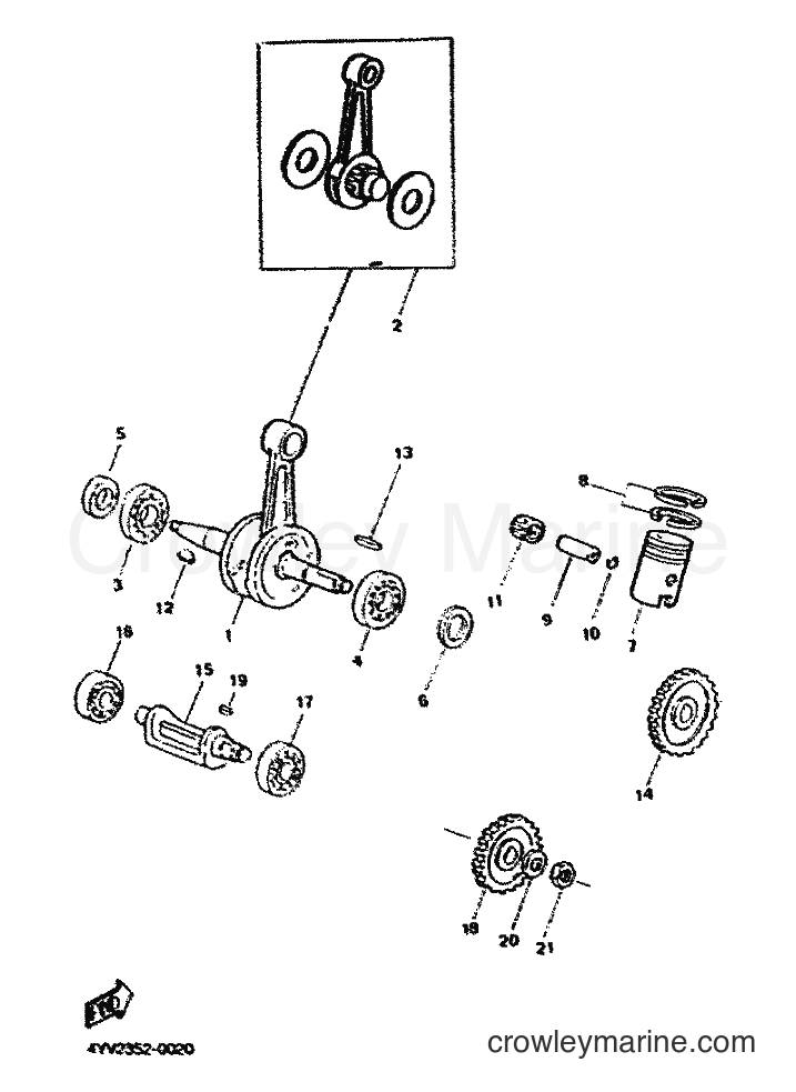 2001 Scooter TZR50 - TZR50 (5DU5) [010] - CRANKSHAFT & PISTON