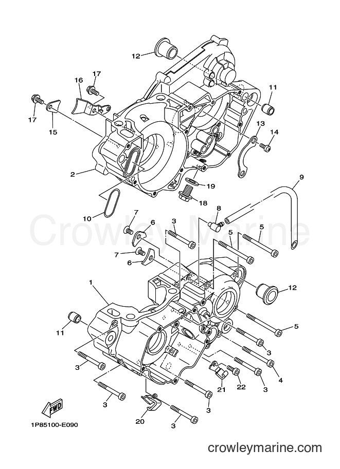 2013 Dirt Bike YZ250 - YZ250 (1SS6) [010] - CRANKCASE