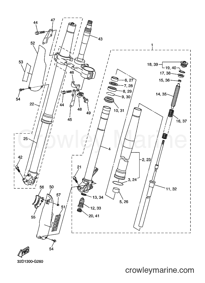 2009 Dirt Bike WR250X - WR250X (32CC) [010] - FRONT FORK