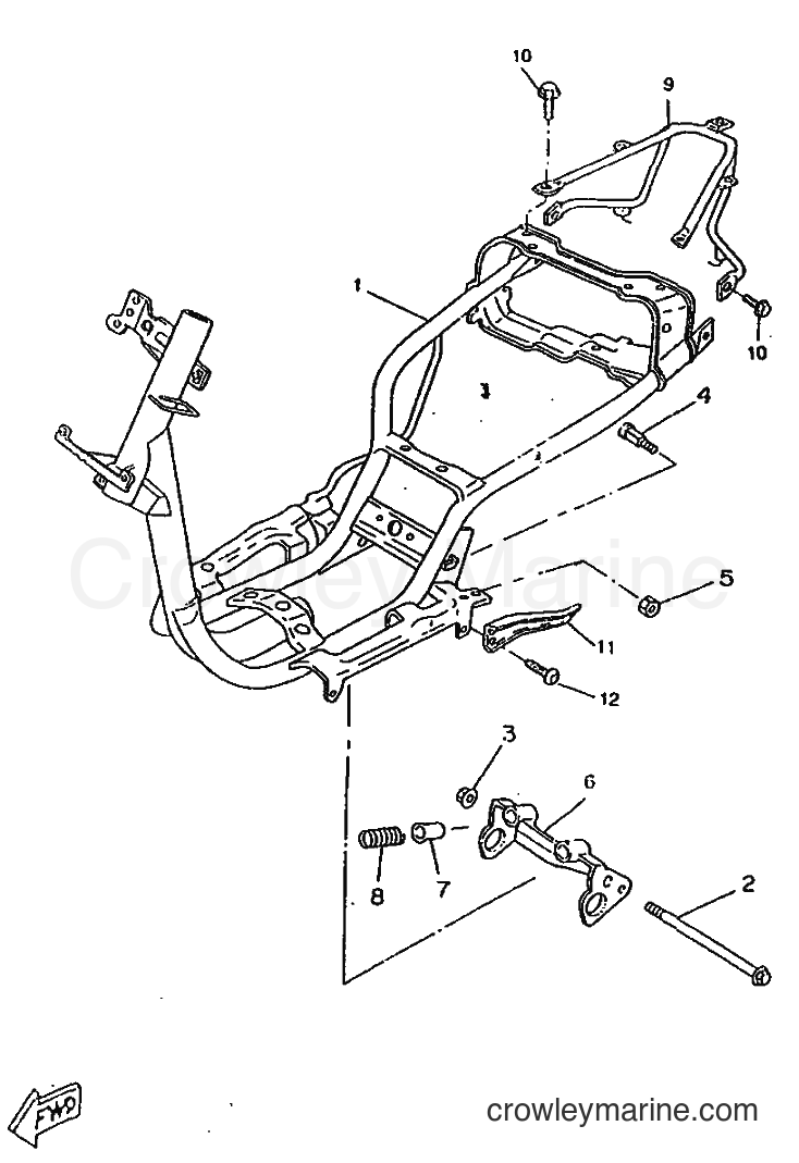 1998 Scooter CW50RSP - CW50RSP (4URG) [010] - FRAME
